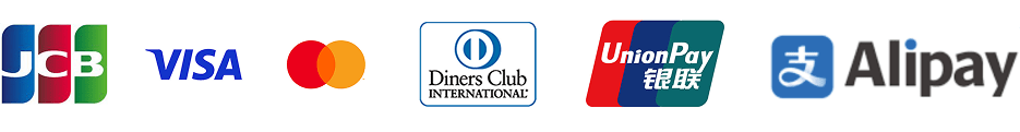 JCB、AMEX、VISA、Master、DC、イオン